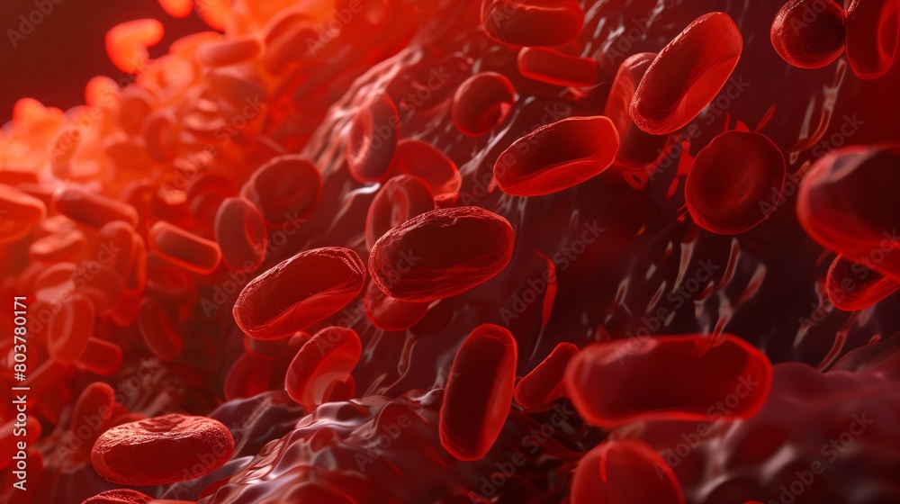 red blood cells flowing through vein red blood cells flowing through vein
