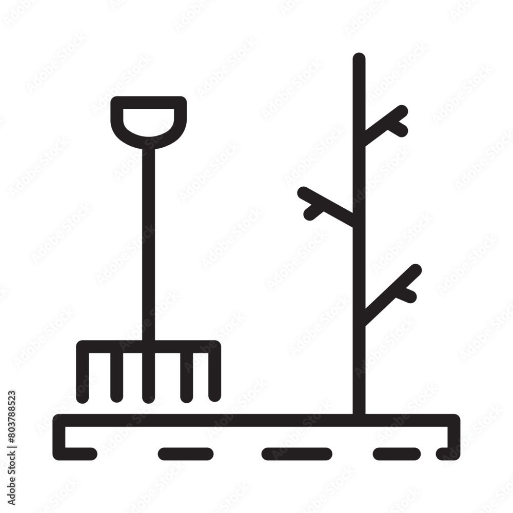 Equipment Garden Tool Line Icon Equipment Garden Tool Line Icon