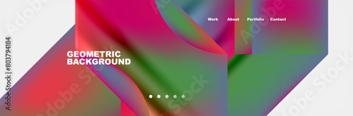 a colorful geometric background with a red , green and blue gradient . High quality