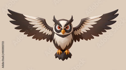 Owl Cartoon Illustration (ID: 803803733)