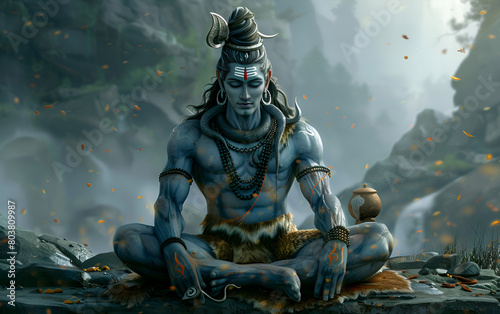 Shiva in a role as a protector and source of transformation in the world.
 photo