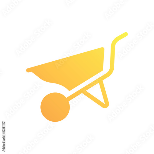 Wheelbarrow vector icon