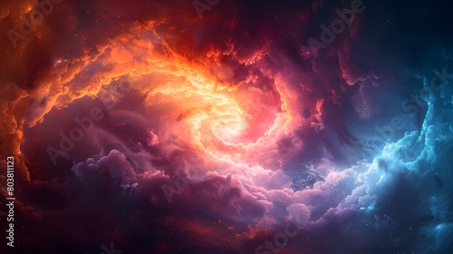 Ethereal Whirlpool  Mystical Portals   multicolored smoke puff cloud design elements