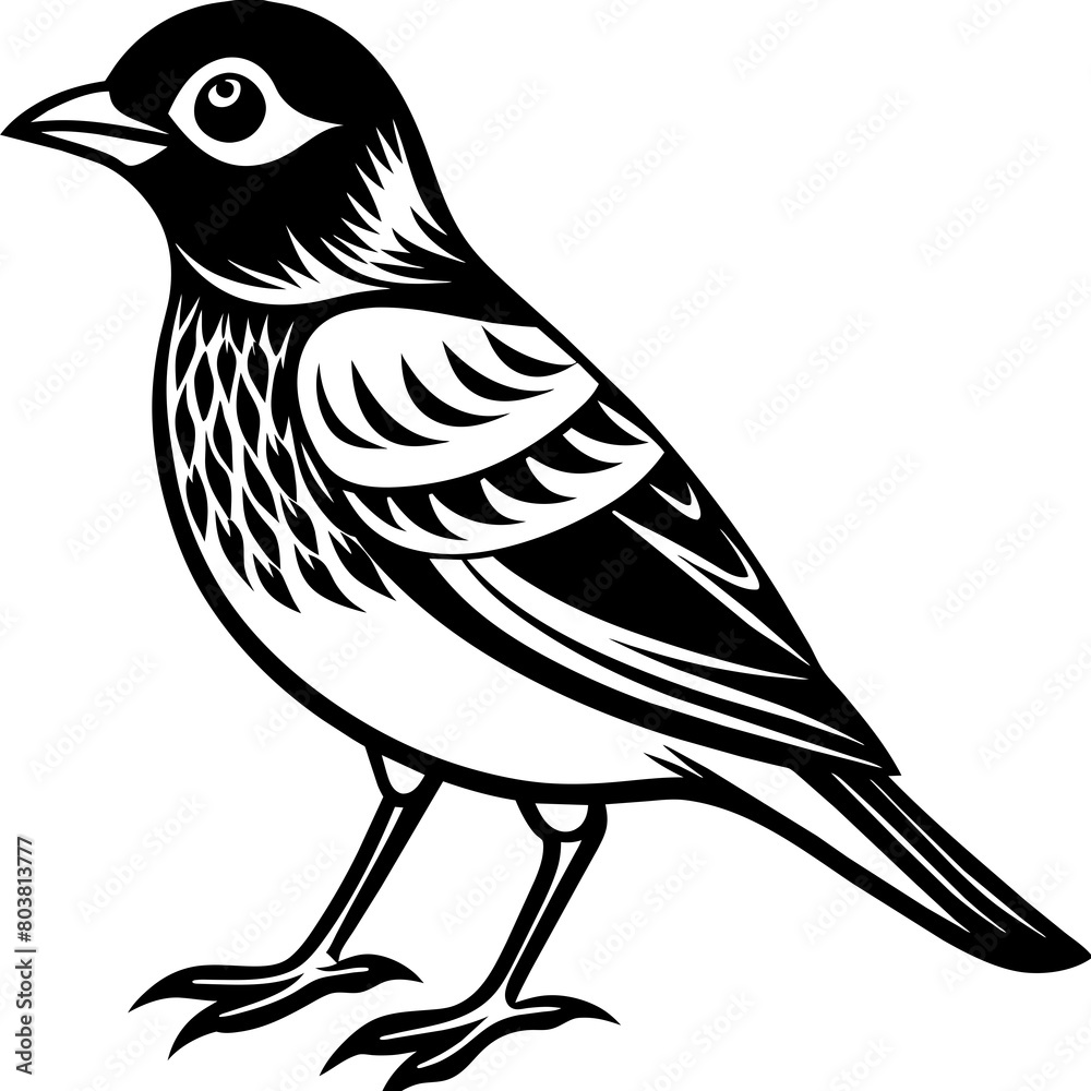 Obraz premium Cute bird vector art illustration. 