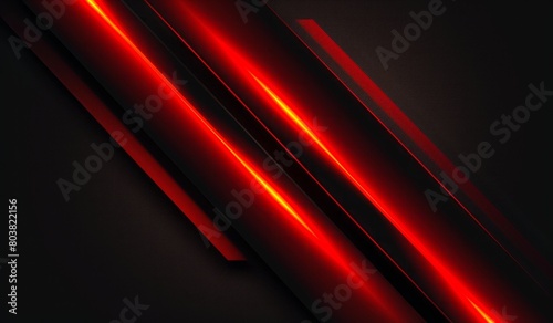 Bold red arrow line glows against a dark backdrop, adding energy and movement to the presentation design