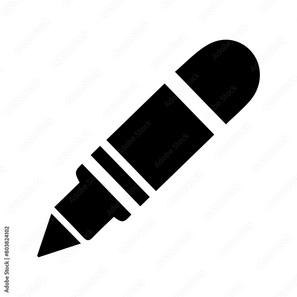 ink pen icon, black and white, vector ink pen icon, black and white, vector