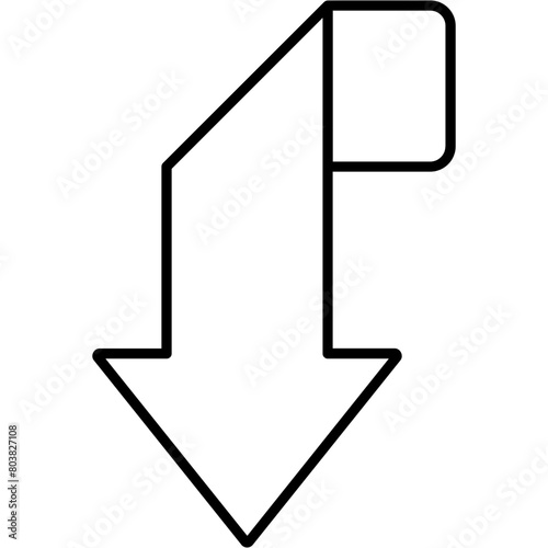 Moving Down Arrow Icon
