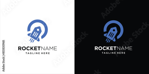creative initial O rocket logo, design inspiration, vector