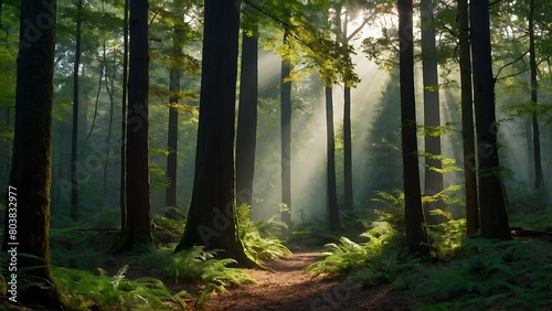 Wallpaper Mural Enchanted Forest Tranquil Woodland Retreat Torontodigital.ca