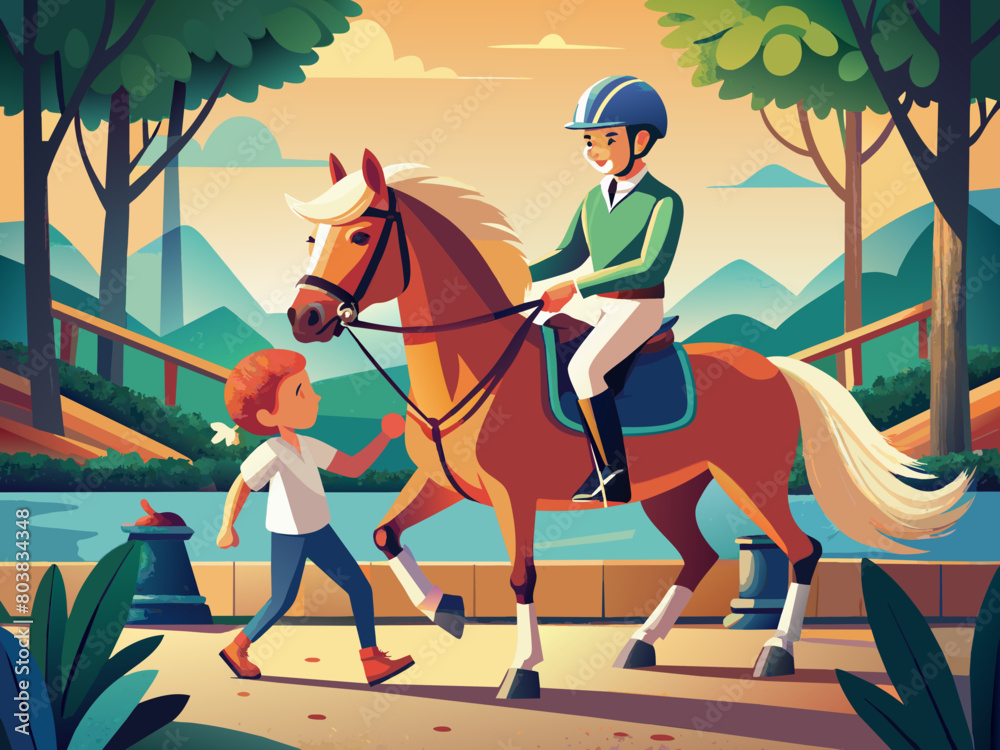 Obraz premium horse and rider