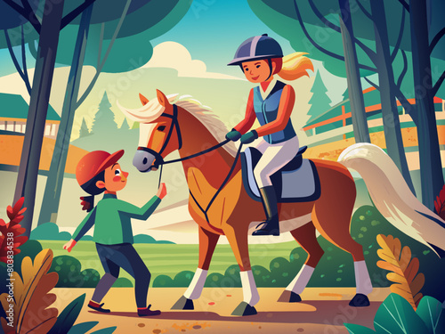 horse with rider
