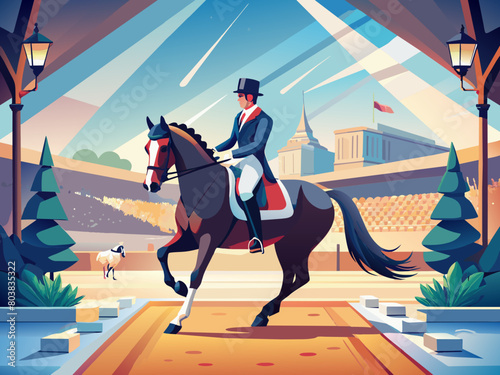 Horse and rider dressage