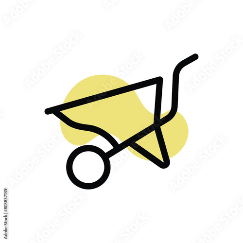 Wheelbarrow vector icon