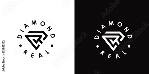 creative DR initial diamond logo, design inspiration, vector