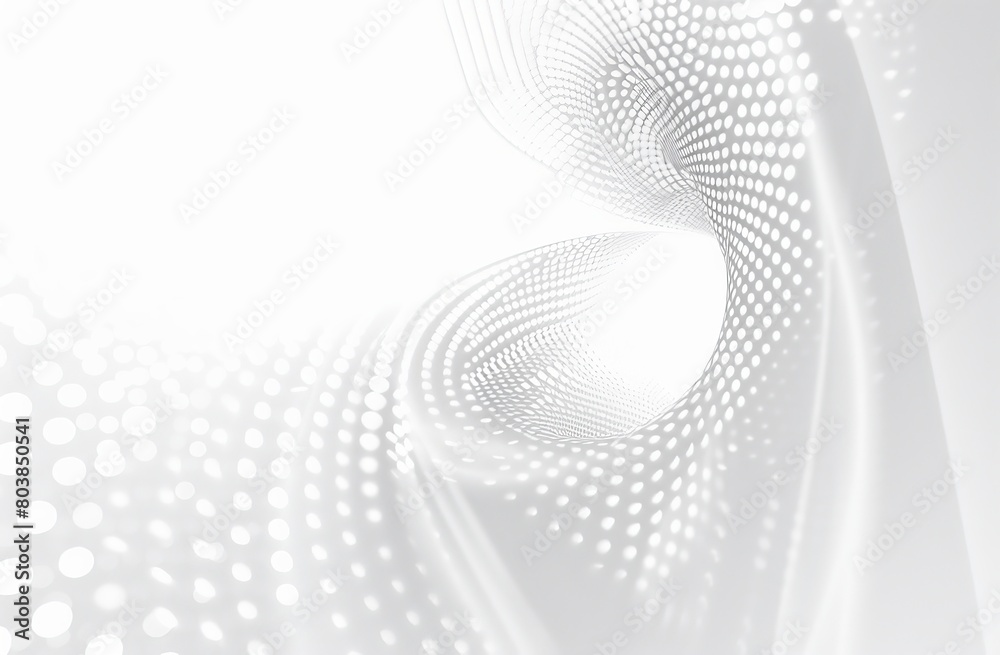 White background with light gray and white dots, a gradient in the center of a futuristic minimalist abstract vector illustration of geometric shapes White background with light gray and white dots, a gradient in the center of a futuristic minimalist abstract vector illustration of geometric shapes