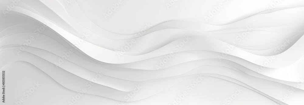 White background with simple wavy shapes, light gray and white style White background with simple wavy shapes, light gray and white style
