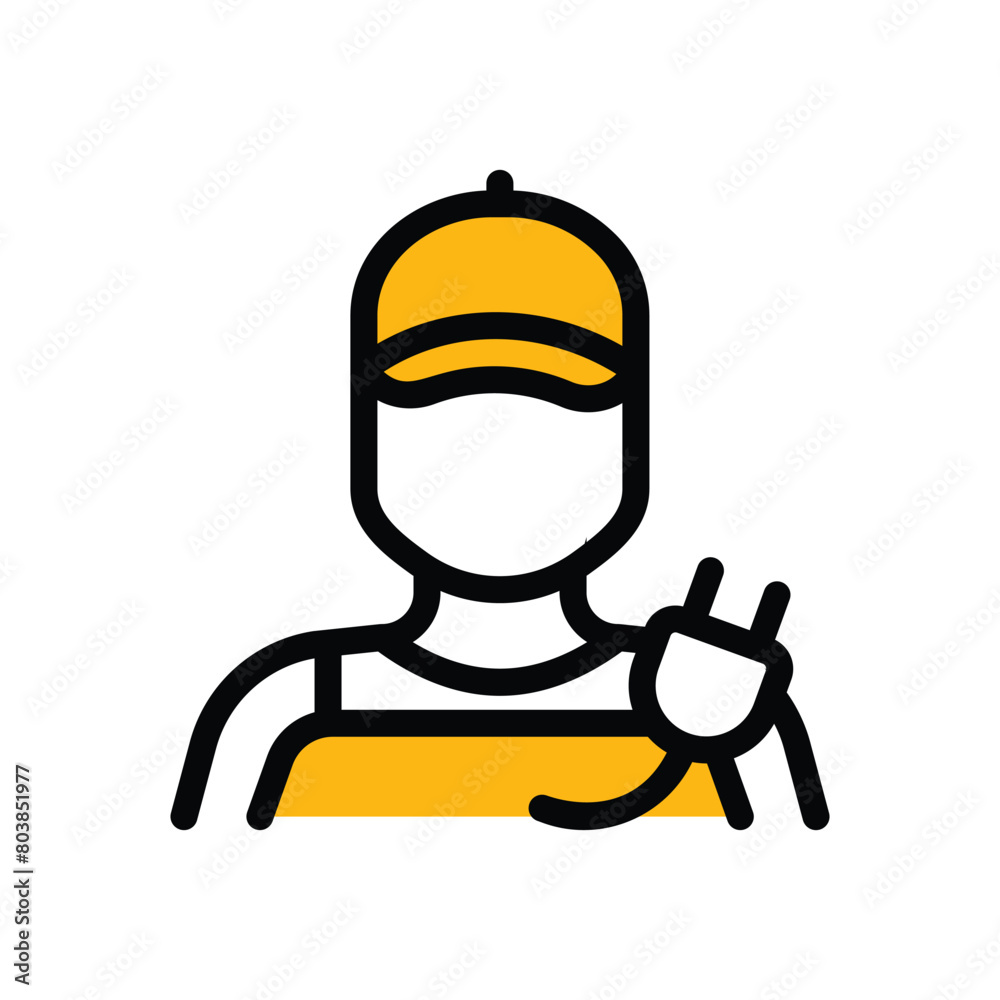 Electrician vector icon Electrician vector icon