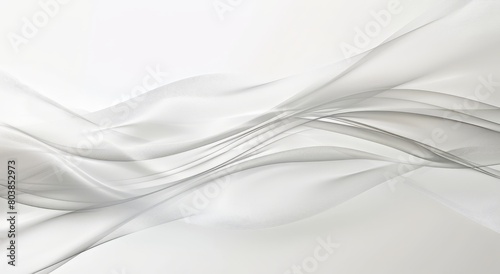 White background with subtle wave lines, simple and elegant style