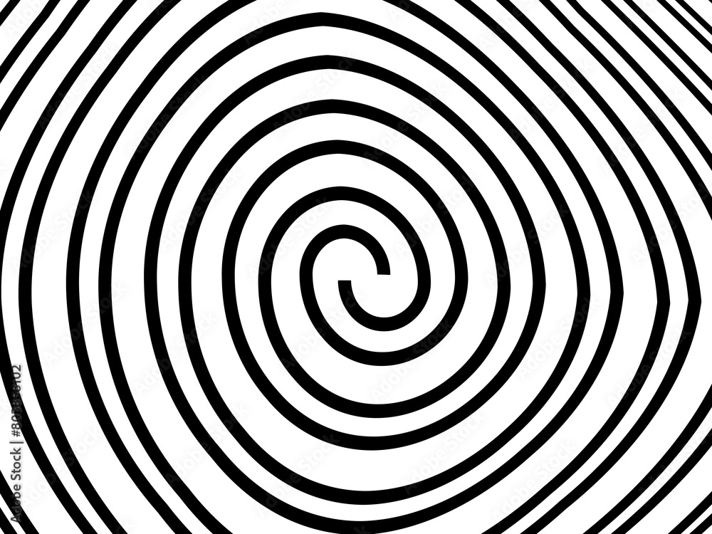 Abstract hypnotic wave pattern with black-and-white striped lines. Psychedelic background. Op art, optical illusion. Modern design, graphic texture. Abstract hypnotic wave pattern with black-and-white striped lines. Psychedelic background. Op art, optical illusion. Modern design, graphic texture.