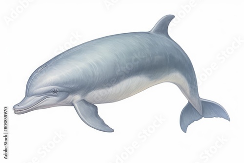 A bottlenose dolphin (Tursiops truncatus) is a highly intelligent and social marine mammal photo