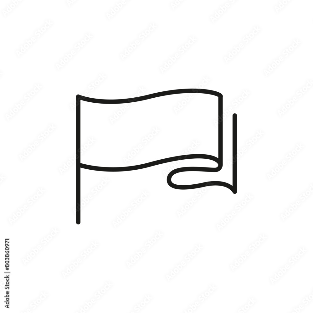 Waving Flag Icon. A simple yet expressive design showing a flag in a gentle breeze, symbolizing motion, change, or a call for attention. Ideal for indicating movement, progress. Vector illustration Waving Flag Icon. A simple yet expressive design showing a flag in a gentle breeze, symbolizing motion, change, or a call for attention. Ideal for indicating movement, progress. Vector illustration