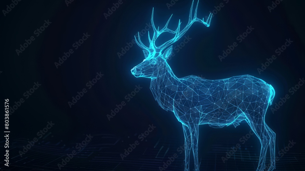 Holographic blue futuristic technology particle background Holographic blue futuristic technology particle background