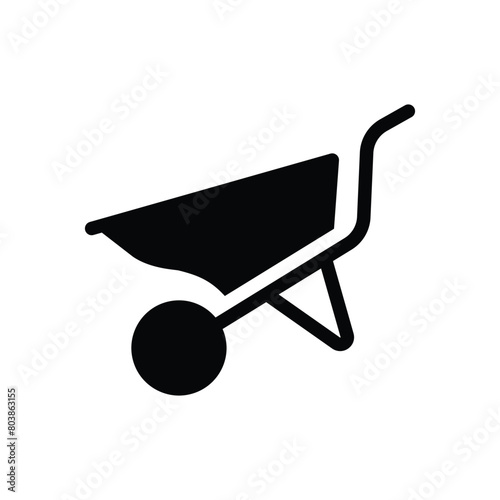 Wheelbarrow vector icon