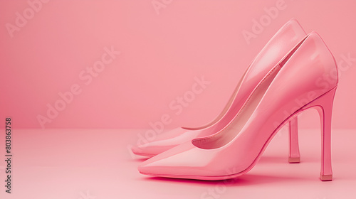 pink heel shoes ,generative ai