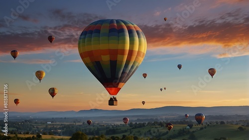 hot air balloon at sunset  Spectacular Balloon Fiesta Sky s Symphony 