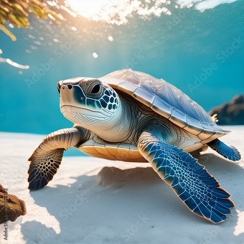 turtle in the sea