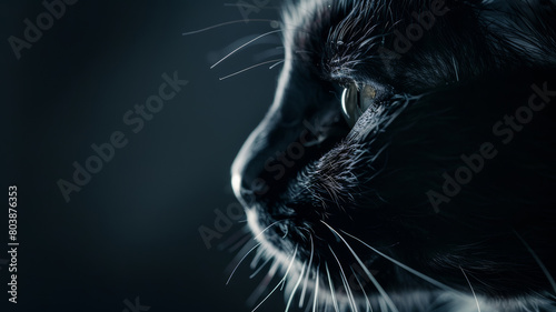 Mystical Cat's Eye, Macro Shot in Dark Background