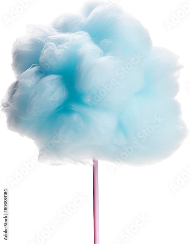 blue sky cotton candy isolated on white or transparent background,transparency 