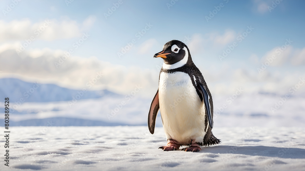 Obraz premium penguin in polar regions