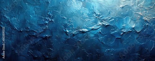 Abstract Blue Ocean Texture Painting, Textured ocean waves with deep blue hues. Created with Ai
