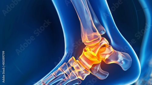 MRI scan of an ankle showing inflammation photo