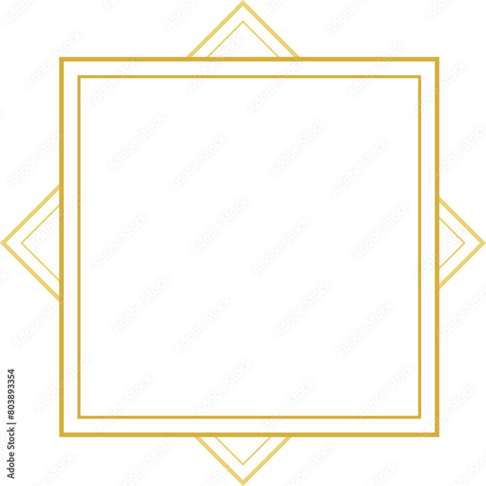 gold white square border gold white square border