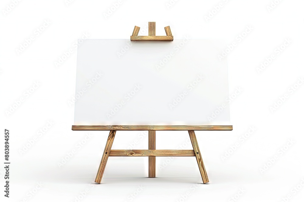 Art board and easel isolated on white background
