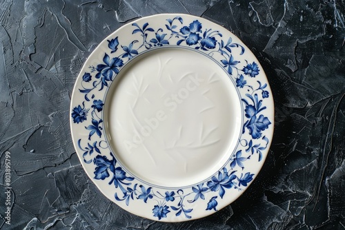Blue China floral porcelain plat tableware
