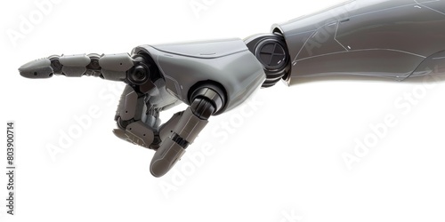 Close-up of a robotic hand with articulated fingers, symbolizing technology and innovation