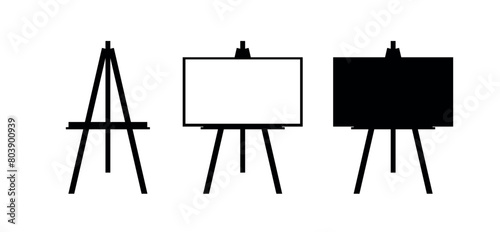 easel icon on white background	