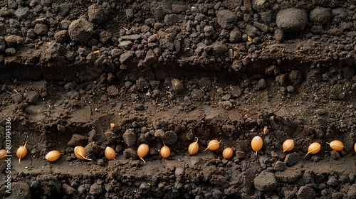 Wallpaper Mural Freshly planted seeds in fertile soil ready for new growth Torontodigital.ca