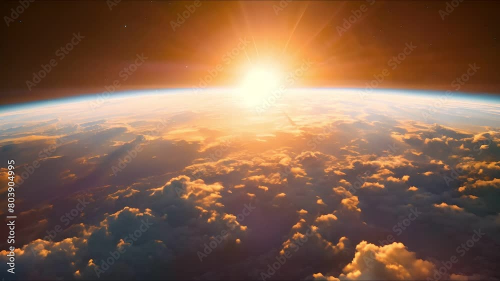 The integration of AI with satellite technology, illuminating weather prediction at dawn