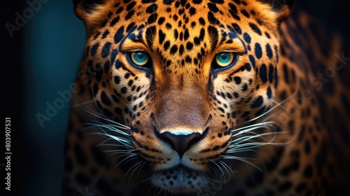 Intense gaze of a majestic leopard © Balaraw