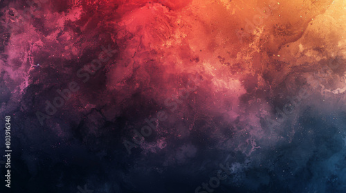 Abstract depiction of cosmic clouds with a vibrant mixture of red, pink, and orange hues, resembling a celestial phenomenon.