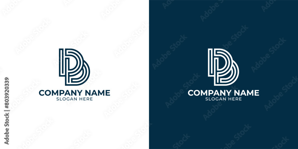 Modern Geometric Premium Logistic letter D Logo Modern Geometric Premium Logistic letter D Logo