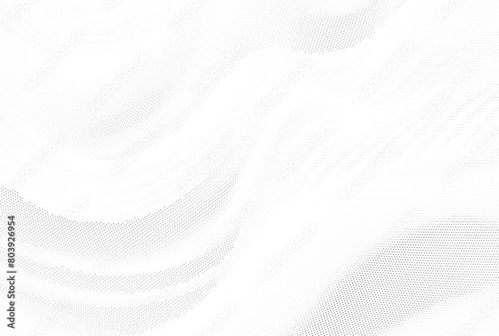 Fototapeta premium Gradientt wavy halftone dotted pattern. Vector illustration