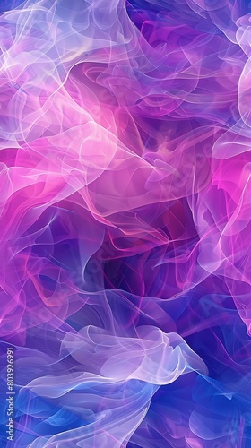 Colorful Gradient Abstract: Violet, Purple, Pink, Blue, White Palette, Customizable Canvas Size