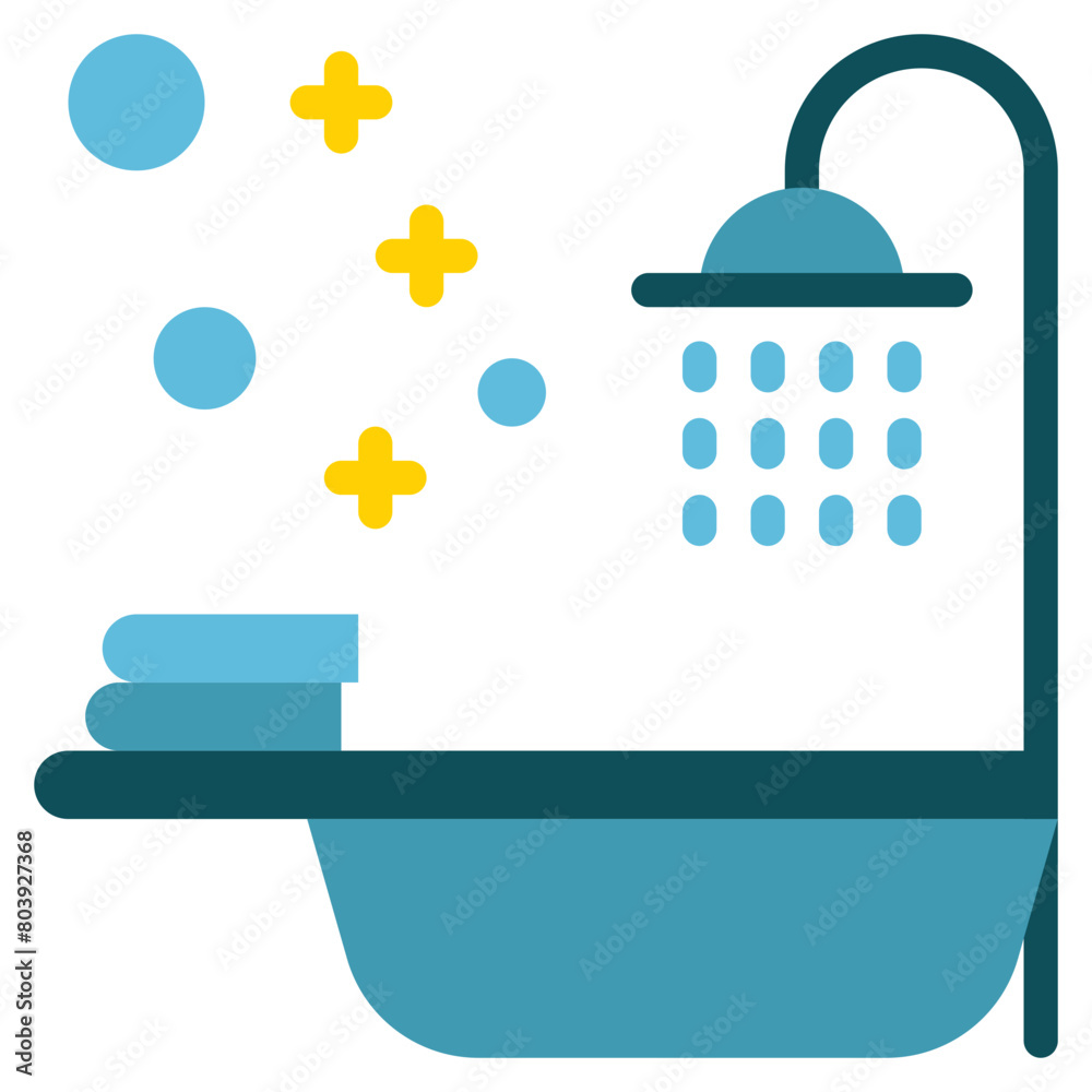 hotel bathroom shower clean toilet bathtub flat style hotel bathroom shower clean toilet bathtub flat style