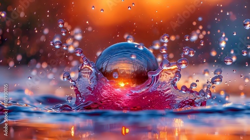 Dynamic Liquid Collision: Vivid Sphere in Action