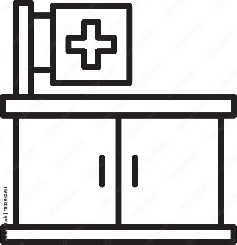 Fototapeta premium Hospital Icon Illustration